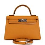 Hermes Kelly Sellier 20 Moutarde Chevre Palladium Hardware 69808 product photo 1