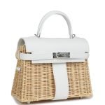 Hermes Mini Picnic Kelly 20 White Swift Palladium Hardware 81839 product photo 2