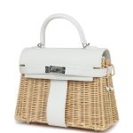 Hermes Mini Picnic Kelly 20 White Swift Palladium Hardware 81839 product photo 3