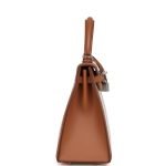 Hermes Kelly Sellier 25 Gold Swift And Ecru Toile Palladium Hardware 72035 product photo 4
