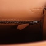Hermes Kelly Sellier 25 Gold Swift And Ecru Toile Palladium Hardware 72035 product photo 8