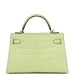 Hermes Kelly Sellier 20 Jaune Bourgeon Matte Alligator Palladium Hardware 71278 product photo 5
