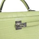 Hermes Kelly Sellier 20 Jaune Bourgeon Matte Alligator Palladium Hardware 71278 product photo 7