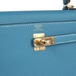 Hermes Kelly Retourne 25 Blue Jean Togo Gold Hardware 70867 product photo 7