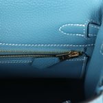 Hermes Kelly Retourne 25 Blue Jean Togo Gold Hardware 70867 product photo 9
