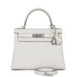 Hermes Kelly Retourne 28 Gris Pale Togo Palladium Hardware 72237 product photo 1