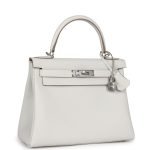 Hermes Kelly Retourne 28 Gris Pale Togo Palladium Hardware 72237 product photo 2