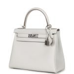 Hermes Kelly Retourne 28 Gris Pale Togo Palladium Hardware 72237 product photo 3