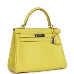 Hermes Kelly Retourne 28 Lime Evercolor Palladium Hardware 69805 product photo 2
