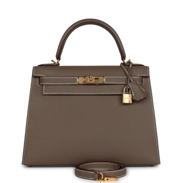 Hermes Kelly Sellier 28 Etoupe Epsom Gold Hardware 72449 product photo 1