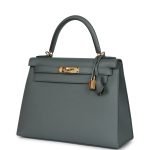 Hermes Kelly Sellier 28 Vert Amande Epsom Gold Hardware 71566 product photo 3