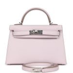Hermes Kelly Sellier 20 Mauve Pale Epsom Palladium Hardware 69895 product photo 1