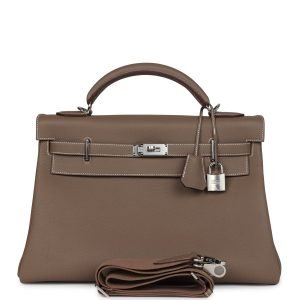 Hermes Kelly 42 Maxi Etoupe Togo Palladium Hardware 72451 product photo 1