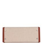 Hermes Kelly Sellier 28 Cuivre Swift And Ecru Toile H Palladium Hardware 72198 product photo 6