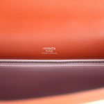 Hermes Kelly Sellier 28 Cuivre Swift And Ecru Toile H Palladium Hardware 72198 product photo 7