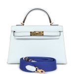 Hermes Kelly Sellier 20 Bleu Brume Chevre Gold Hardware 70679 product photo 1