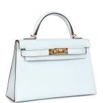 Hermes Kelly Sellier 20 Bleu Brume Chevre Gold Hardware 70679 product photo 2