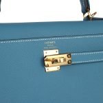Hermes Kelly Sellier 25 Blue Jean Epsom Gold Hardware 70866 product photo 7