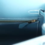 Hermes Kelly Sellier 25 Blue Jean Epsom Gold Hardware 70866 product photo 9