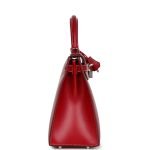 Hermes Kelly Sellier 28 Rouge Piment Box Palladium Hardware 70377 product photo 4
