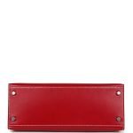 Hermes Kelly Sellier 28 Rouge Piment Box Palladium Hardware 70377 product photo 6