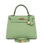 Hermes Kelly Sellier 25 Vert Criquet Epsom Gold Hardware 71316 product photo 1