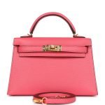 Hermes Kelly Sellier 20 Rose Azalee Chevre Mysore Gold Hardware 70176 product photo 1