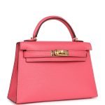 Hermes Kelly Sellier 20 Rose Azalee Chevre Mysore Gold Hardware 70176 product photo 2