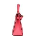 Hermes Kelly Sellier 20 Rose Azalee Chevre Mysore Gold Hardware 70176 product photo 4