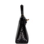 Hermes Kelly Sellier 20 Black Shiny Alligator Gold Hardware 72794 product photo 4