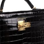 Hermes Kelly Sellier 20 Black Shiny Alligator Gold Hardware 72794 product photo 7