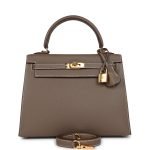 Hermes Kelly Sellier 25 Etoupe Epsom Gold Hardware 72411 product photo 1