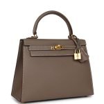 Hermes Kelly Sellier 25 Etoupe Epsom Gold Hardware 72411 product photo 2