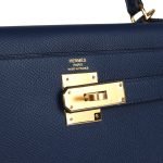 Hermes Kelly Sellier 28 Bleu Navy Epsom Gold Hardware 71238 product photo 7