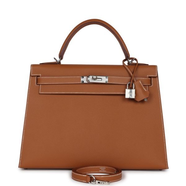Hermes Kelly Sellier 32 Gold Epsom Palladium Hardware 72967 product photo 1
