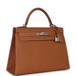 Hermes Kelly Sellier 32 Gold Epsom Palladium Hardware 72967 product photo 2