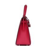 Hermes Kelly Sellier 25 Framboise Verso Epsom Palladium Hardware 128804 product photo 3