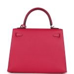 Hermes Kelly Sellier 25 Framboise Verso Epsom Palladium Hardware 128804 product photo 4