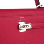 Hermes Kelly Sellier 25 Framboise Verso Epsom Palladium Hardware 128804 product photo 6