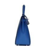 Hermes Kelly Sellier 32 Bleu France Epsom Palladium Hardware 129829 product photo 3