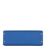 Hermes Kelly Sellier 32 Bleu France Epsom Palladium Hardware 129829 product photo 5