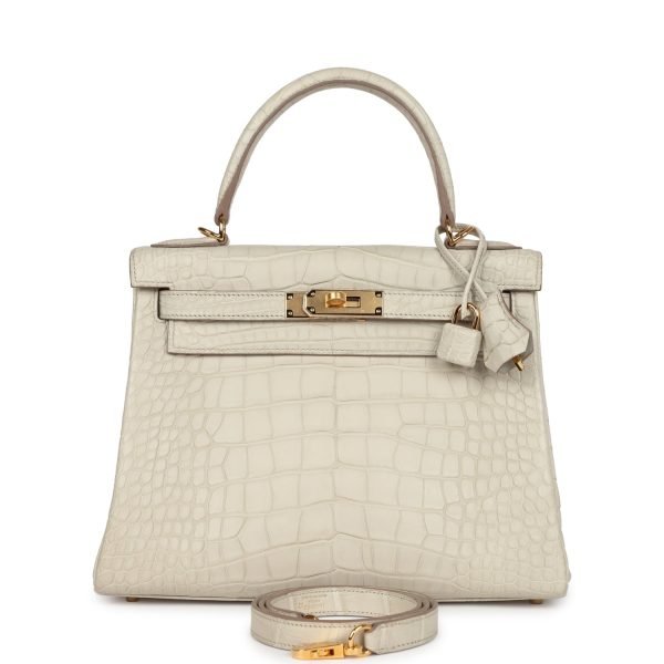 Hermes Kelly Retourne 28 Beton Matte Alligator Gold Hardware 128677 product photo 1