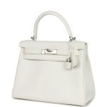Hermes Kelly Retourne 28 White Clemence Palladium Hardware 81876 product photo 3