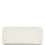 Hermes Kelly Retourne 28 White Clemence Palladium Hardware 81876 product photo 6