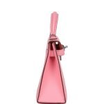 Hermes Kelly Sellier 20 Rose Confetti Verso Chevre Palladium Hardware 81953 product photo 4