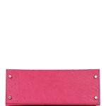 Hermes Kelly Sellier 28 Rose Tyrien Ostrich Palladium Hardware 81952 product photo 6