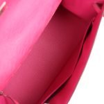 Hermes Kelly Sellier 28 Rose Tyrien Ostrich Palladium Hardware 81952 product photo 8