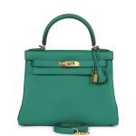 Hermes Kelly Retourne 28 Vert Vertigo Clemence Gold Hardware 130857 product photo 1