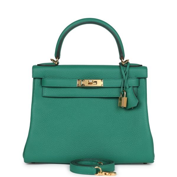 Hermes Kelly Retourne 28 Vert Vertigo Clemence Gold Hardware 130857 product photo 1