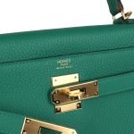 Hermes Kelly Retourne 28 Vert Vertigo Clemence Gold Hardware 130857 product photo 6